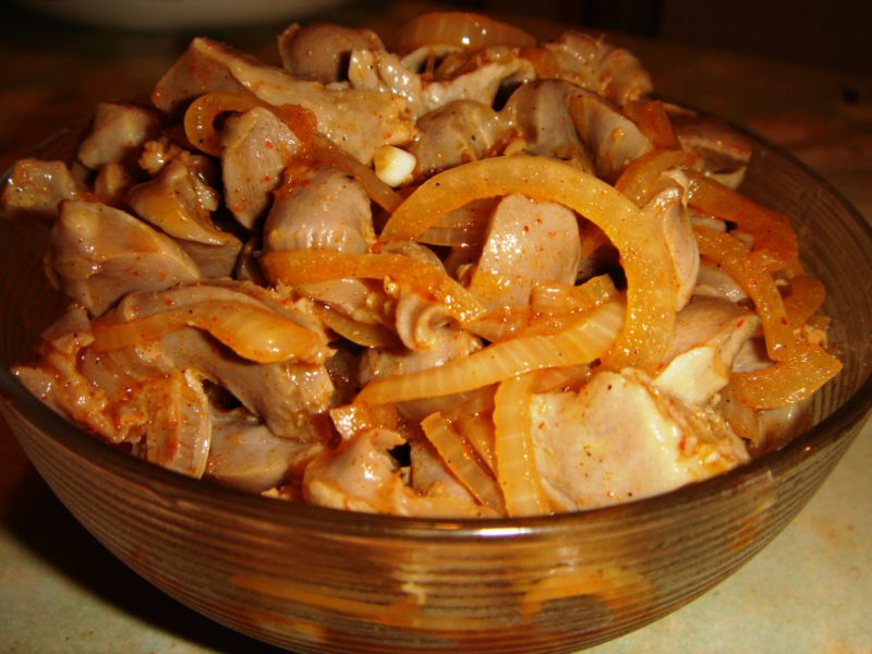 Кулинарные рецепты желудочки куриные