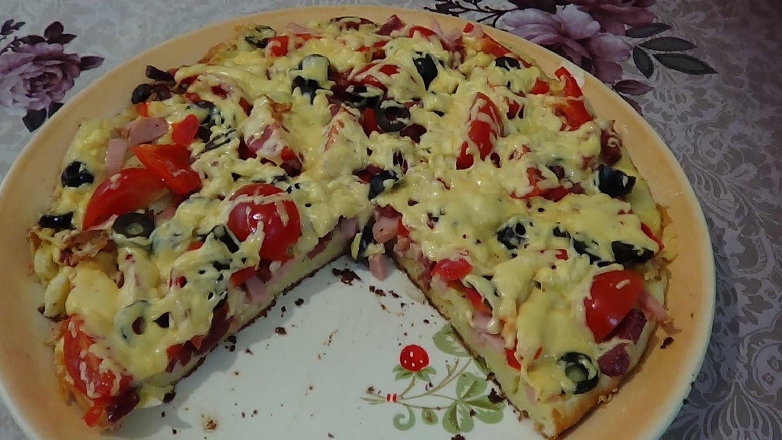 рецепт пиццы на сковороде с домашним сыром фото 50