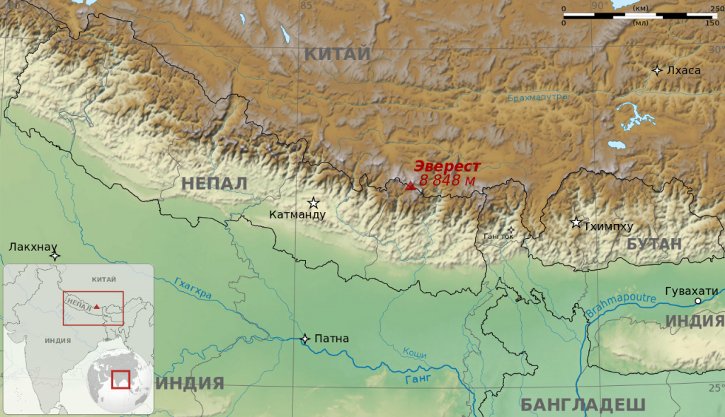 Горы расположение. Гора Эверест на карте. Гималаи гора Джомолунгма на карте. Вершина Джомолунгма Эверест на карте мира. Расположение горы Эверест на карте.