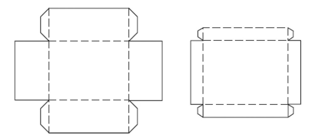 Схема для коробочки из картона
