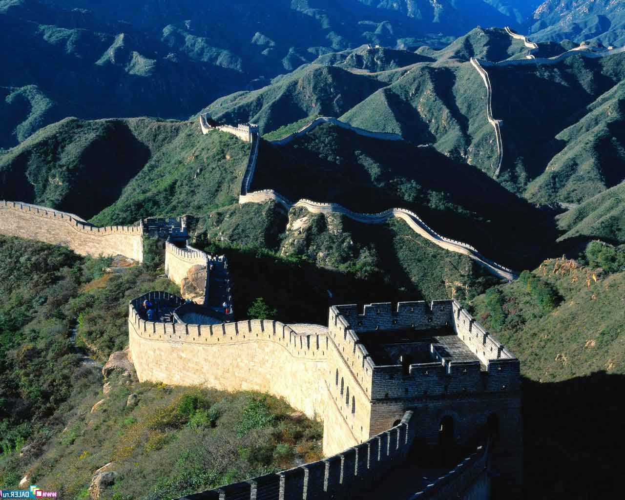Великая китайская стена черно белое фото