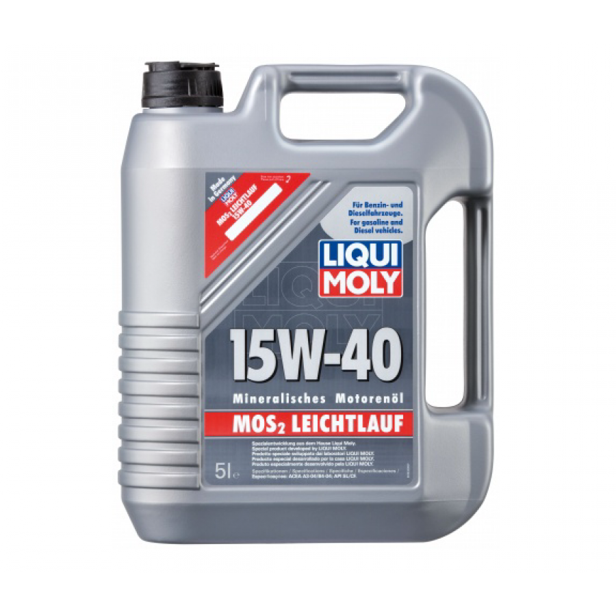 Масло ликви. Liqui Moly 15w40. Liqui Moly mos2. Моторное масло Liqui Moly mos2 Leichtlauf 15w-40 4 л. Ликви моли mos2 Leichtlauf.